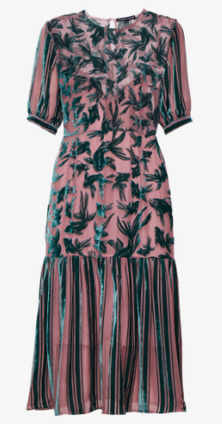 MARKUS LUPFER - Fish Velvet Cocktail Dress - Designer Dress hire