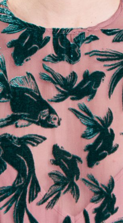 MARKUS LUPFER - Fish Velvet Cocktail Dress - Designer Dress hire
