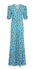GHOST - Marley Floral Blue Dress - Rent Designer Dresses at Girl Meets Dress