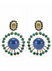 KNIGHTSBRIDGE ROCKS - Gold and Lapis Lazuli Ear Pendants - Designer Dress hire 