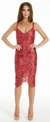 MATTEO - Isabella Red Cocktail Dress - Rent Designer Dresses at Girl Meets Dress