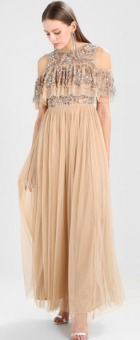 MAYA - Makina Cold Shoulder Gown - Designer Dress hire