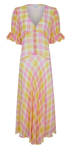 GHOST - Megan Poppy Tartan Dress - Designer Dress hire