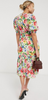 TWISTED WUNDER - Midi Tea Lemon Floral Dress - Designer Dress hire