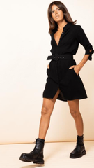 DANCING LEOPARD - Jonah Mini Dress Black - Designer Dress Hire