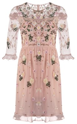 needle and thread pink dress Floral Embroidered Pink Dress