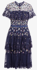 NEEDLE & THREAD - Tiered Anglais Cocktail Dress - Designer Dress Hire
