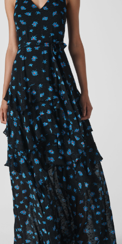 Mila Daisy Maxi Black Dress