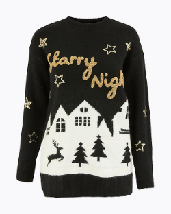 M&S COLLECTION - Starry Night Christmas Jumper - Designer Dress hire