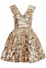 OPULENCE ENGLAND - Gold Sequin Prom Dress - Designer Dress hire
