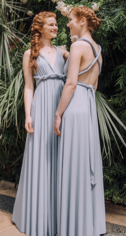 WILLOW & PEARL - Willow Multiway Periwinkle Dress - Designer Dress hire
