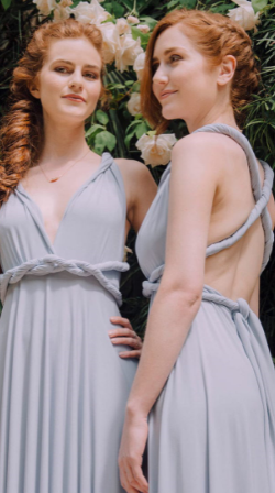 WILLOW & PEARL - Willow Multiway Periwinkle Dress - Designer Dress hire
