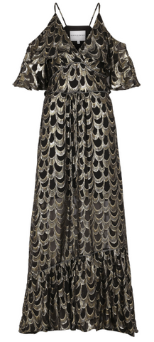 PERSEVERANCE LONDON - Ruffled Metallic Gown - Designer Dress hire