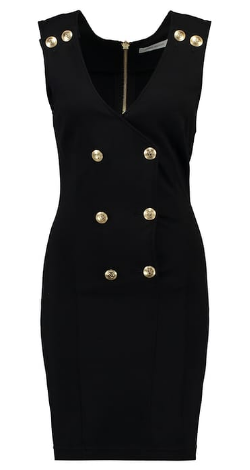 PIERRE BALMAIN - Gold Button Dress - Designer Dress hire