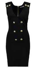 PIERRE BALMAIN - Gold Button Dress - Designer Dress Hire