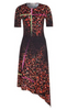 OLIVIA VON HALLE - Aureta Silk Cheetah Dress - Designer Dress hire 