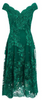 QUIZ - Green Embroidered High Low Dress - Designer Dress hire