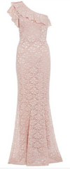 QUIZ - Nude Glitter Lace Maxi Dress - Rent Designer Dresses at Girl Meets Dress