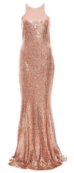 Quiz long gold sequin dress online
