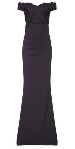 QUIZ - Bardot Lace Fishtail Dress - Designer Dress hire