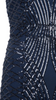 QUIZ - Navy Sequin Mermaid Gown - Designer Dress hire