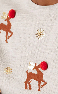 M&S COLLECTION - Reindeer Christmas Jumper - Designer Dress hire