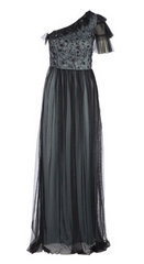 RAISHMA - Black Beaded Maxi Dress - Designer Dress Hire