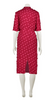 BCBGMAXAZRIA - Cerise Dotted Midi Dress - Designer Dress hire