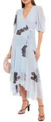 GANNI - Tiered Floral Wrap Dress - Designer Dress Hire