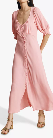 GHOST - Coco Button Front Dress - Designer Dress hire