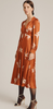 GHOST - Millie Dress Rust Bouquet - Designer Dress hire