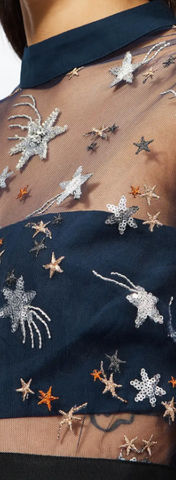 Self Portrait - Star Tulle Embellished Gown - Designer Dress hire