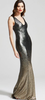 HOTSQUASH - V Sequin Gold Ombre - Designer Dress hire