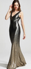 HOTSQUASH - V Sequin Gold Ombre - Designer Dress hire