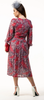 JOLIE MOI - Vanessa Red Floral Midi Dress - Designer Dress hire