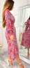 JOLIE MOI - Vanessa Red Floral Midi Dress - Designer Dress hire