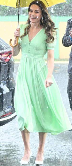 spearmint chiffon midi dress Self-Portrait Pleated Chiffon Midi Dress in Mint Green - Kate Middleton Dresses