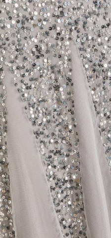 QUIZ CURVE - Curve Grey Sequin Maxi Dress - Designer Dress hire