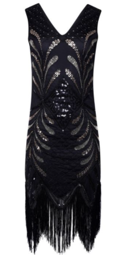 monot black dress Molly Flapper Dress | 1920s dress hire