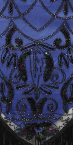 RO ROX - Gabrielle 1920s Flapper Dress Blue - Designer Dress hire