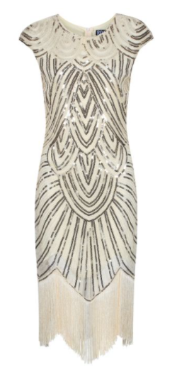 Gabrielle 1920s Flapper Dress Gold | 1920s dress hire