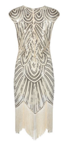 RO ROX - Evelyn 1920s Flapper Dress Gold - Designer Dress hire