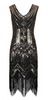 RO ROX - Gloria 1920s Flapper Dress Black - Designer Dress hire