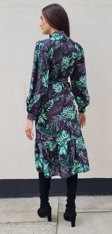 RAISHMA - Green Zeta Dress - Designer Dress hire