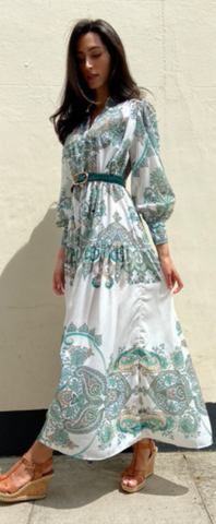 RAISHMA - Studio Ava Green Dress - Designer Dress hire