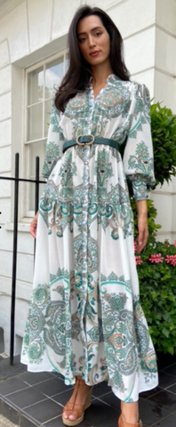 RAISHMA - Studio Ava Green Dress - Designer Dress hire