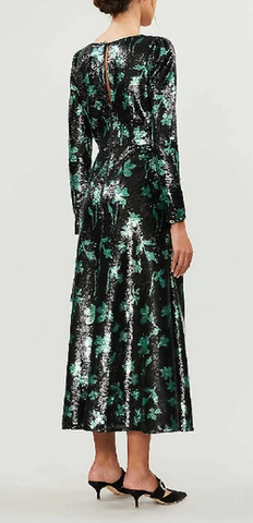 Self Portrait - Twist Leaf Sequin Dress - Designer Dress hire