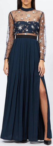 Self Portrait - Star Tulle Embellished Gown - Designer Dress hire