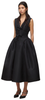 Self Portrait - Black Bow Midi Dress - Designer Dress hire