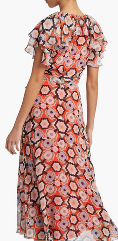 TEMPERLEY LONDON - Crochet Print Wrap Dress - Designer Dress hire